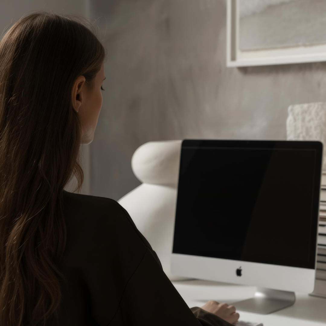 Woman planning content at a desk